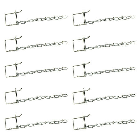 BUYERS PRODUCTS Safety Pins, Grade 8 B633-13, Steel, PK10 P11C10