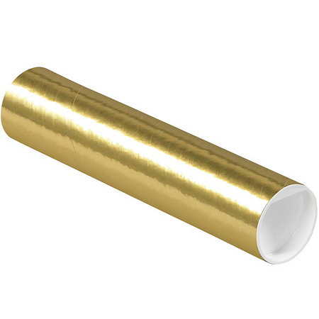 CROWNHILL Mailing Tube, 9inLx2in.dia, Gold, PK50 P2009GO
