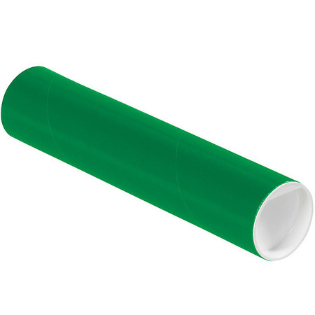 CROWNHILL Mailing Tube, 9inLx2in.dia, Green, PK50 P2009G