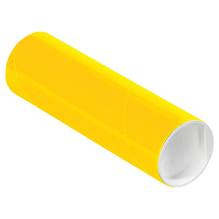CROWNHILL Mailing Tube, 6inLx2in.dia, Yellow, PK50 P2006Y
