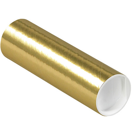 CROWNHILL Mailing Tube, 6inLx2in.dia, Gold, PK50 P2006GO