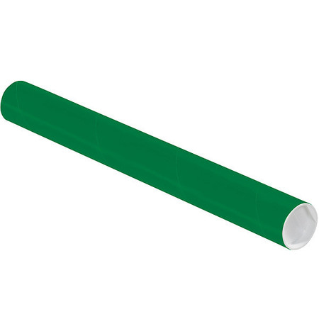 CROWNHILL Mailing Tube, 18inLx2in.dia, Green, PK50 P2018G