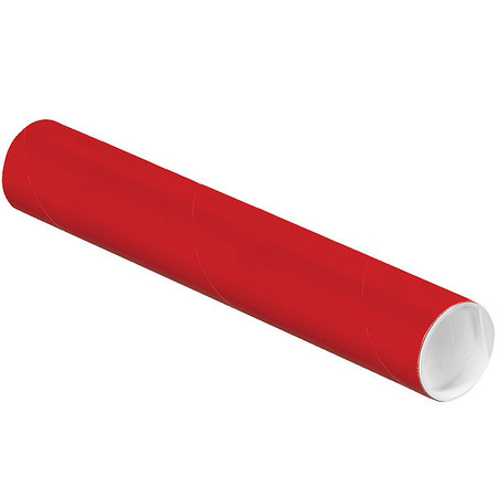 CROWNHILL Mailing Tube, 12inLx2in.dia, Red, PK50 P2012R