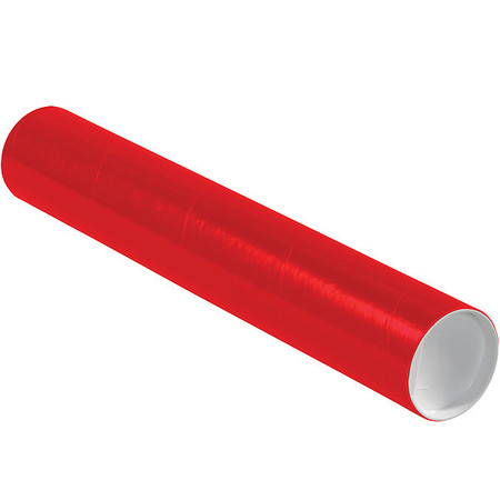 CROWNHILL Mailing Tube, 18inLx3in.dia, Red, PK24 P3018R