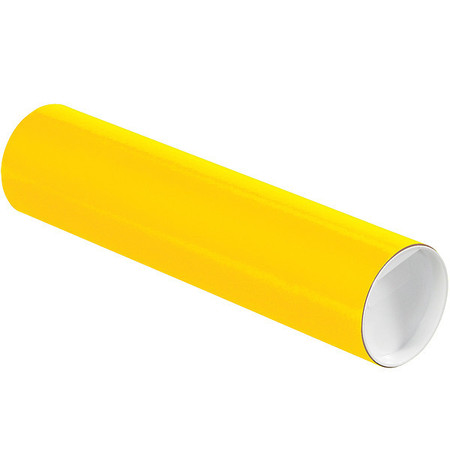 CROWNHILL Mailing Tube, 12inLx3in.dia, Yellow, PK24 P3012Y