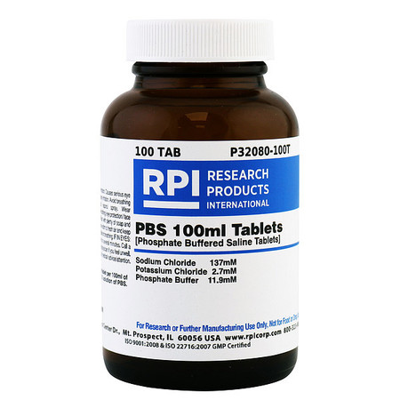 RPI PBS 100ml Tablets, PK 100 P32080-100T