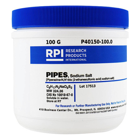 RPI PIPES Sodium Salt, 100g P40150-100.0