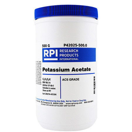 RPI Potassium Acetate, 500g P42025-500.0