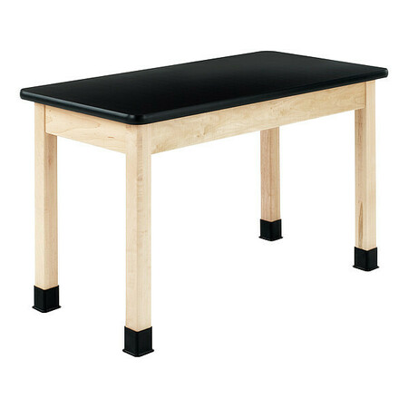 Plain Apron Table,Black,30 in Overall L -  DIVERSIFIED WOODCRAFT, P710LBBM30N