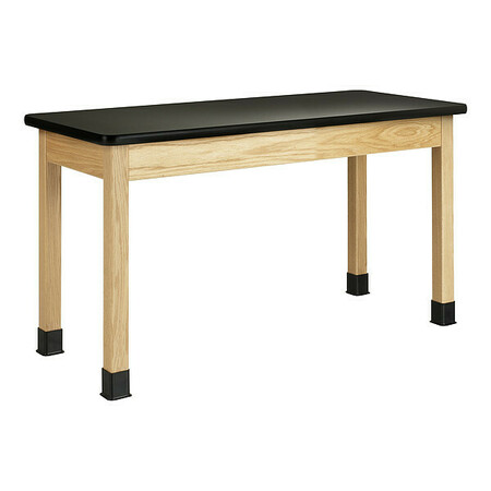 DIVERSIFIED WOODCRAFT Plain Apron Table, Black, 30 in Overall L. P720LBBK30E