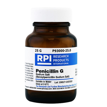 RPI Penicillin G, Sodium Salt, 25g P93000-25.0