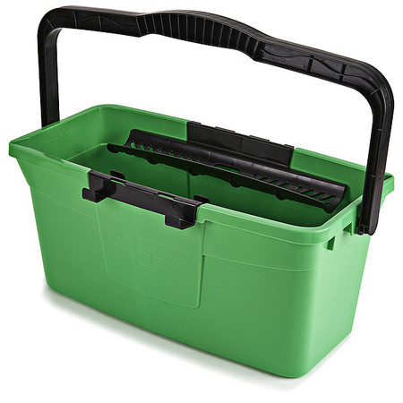 Unger 3 gal Rectangular Bucket, Green, Polypropylene QB12B