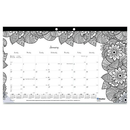BLUELINE 17-3/4 x 10-7/8" Desk Pad Calendar C2917001