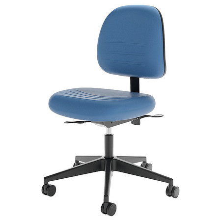 CRAMER Polyurethane Task Chair, 16" to 21-3/4", No Arms, Blue RPMD2-262-2