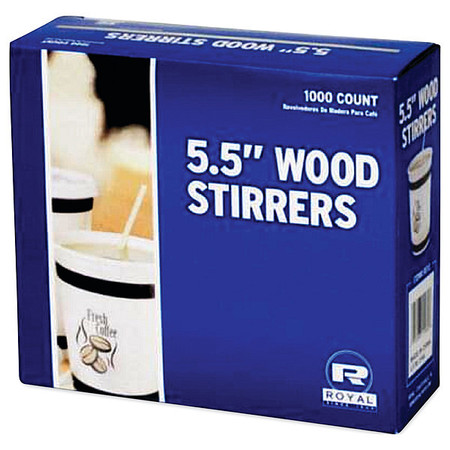 AMERCAREROYAL Coffe Stirrers, Wood 5.5" PK1000 R810