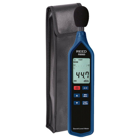 REED INSTRUMENTS Sound Level Meter with Bargraph, Type 2, 30 to 130 dB R8060