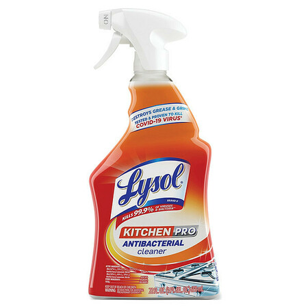 LYSOL Antibacterial Kitchen Cleaner, 22 oz. Trigger Spray Bottle, Citrus, 9 PK 79556