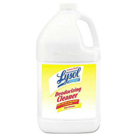 Lysol Cleaner and Disinfectant, 1 gal. Jug, Lemon, Yellow, 4 PK REC 76334