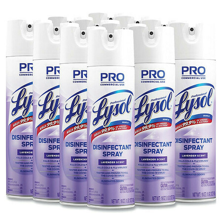 LYSOL Disinfectant Spray, Aerosol Spray, Lavender, 12 PK 36241-89097