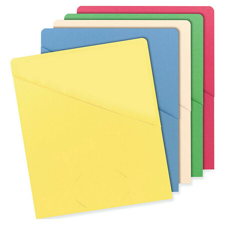 Smead File Jacket 8-1/2 x 11", Slash Cut, Assorted Colors, PK25 75425