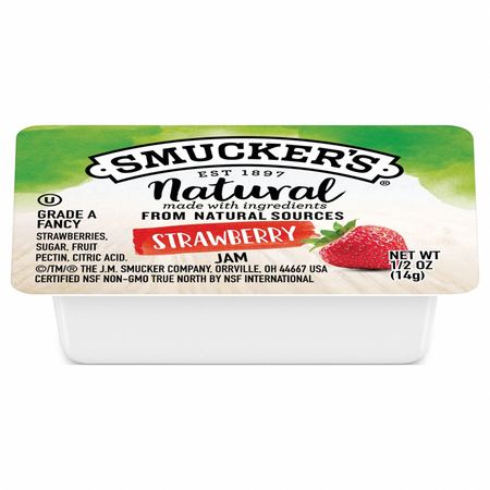 SMUCKERS Strawberry Jam, 0.5 oz, 200 Ct, PK200 5150008201