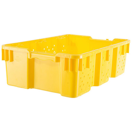 ORBIS 40 lb Hang & Stack Storage Bin, Plastic, 16 in W, 7 1/4 in H, 24 in L, Yellow SNX2416-7 Ylw