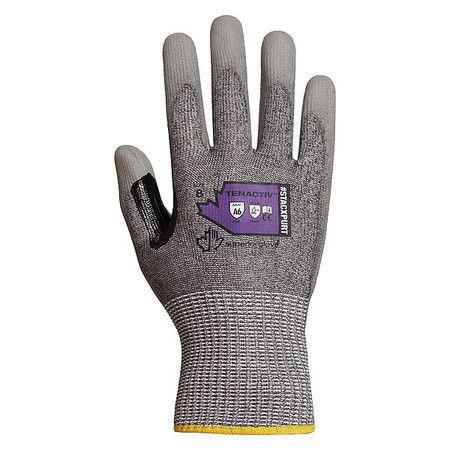 SUPERIOR GLOVE Cut Resistant Coated Gloves, A6 Cut Level, Polyurethane, 9, 1 PR STACXPURT-9