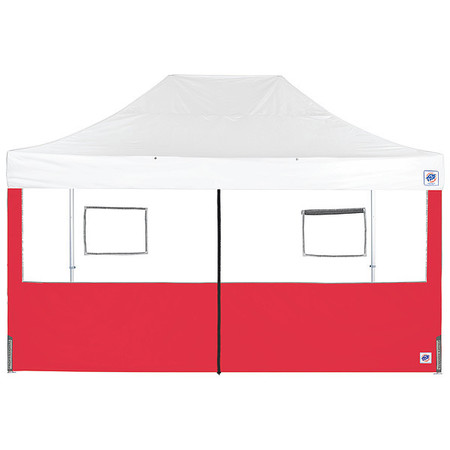 E-Z UP Food Booth Middle Zipper Sidewall, Red SW3FBFXTM15RD