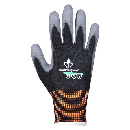 SUPERIOR GLOVE Blk Nyln/Stl Glv Pu Ctd 12, PR S13KBPU-12