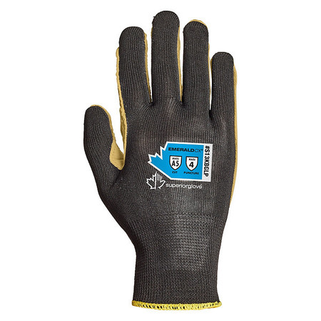 Superior Glove Blk Nyln/Stl Grn Pm Sz Lg, PR S13KBGLP/L