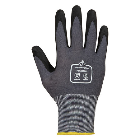 Dexterity Work Gloves, Nitrile, S, Black/Gray, PR, PK12 S15NAPN-7