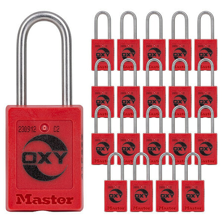 ZENEX Lock, Red, KA, set of 20, OXY Custom S33KAS20REDLZ2OXY