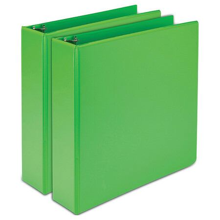 SAMSILL 2" Round Presentation View Binder, Lime SAMU86678