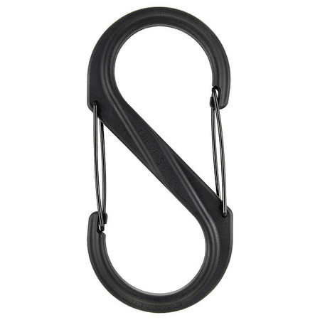 Nite Ize Carabiner Clip, 10-3/8 In., Plastic, Black SBP10-03-01BG