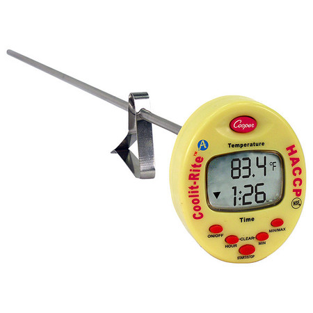 COOPER-ATKINS 15" Multiline LCD Digital Food Service Thermometer with -4 to 302 (F) TTM41-0-8