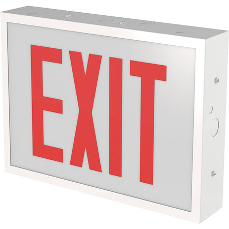 LITHONIA LIGHTING Exit Sign, LED, Red/Green, 12" D, 8-7/8" H TCE RG EL M4