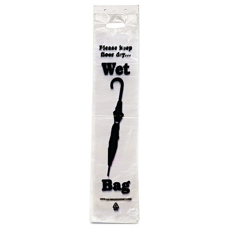 TATCO Wet Umbrella Bag, 7Wx31H, Clear, PK1000 TCO57010