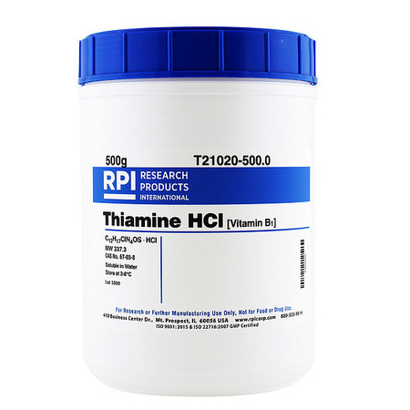 RPI Thiamine HCl (Vitamin B1), 500g T21020-500.0