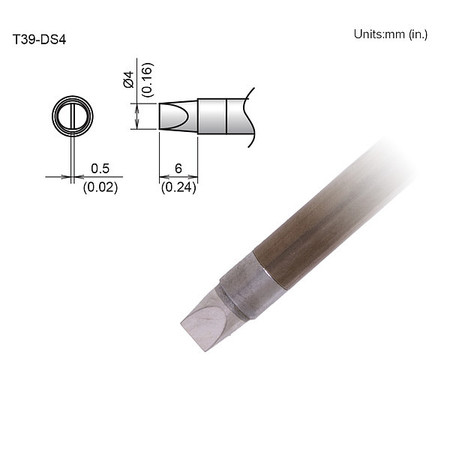 HAKKO TIP, CHISEL, 4 X 6MM, FX-9701/9702 T39-DS4