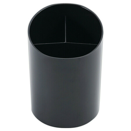 Universal Pencil Cup, Black, Plastic, 3 Compartments UNV08108