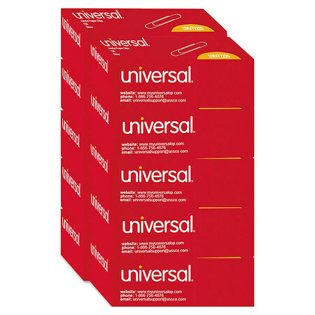 Universal One Paper Clip, Jumbo, Smooth, PK1000 UNV72220