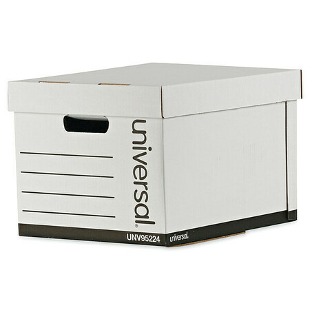UNIVERSAL ONE Lift-Off Lid Storage Box, Lttr/Legal, PK12 UNV95224