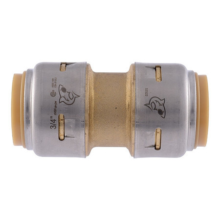 SHARKBITE MAX Coupling, Brass, Brass UR016