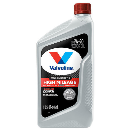 VALVOLINE Motor Oil, 5W-20 SAE Grade, Synthetic 1 Qt. 849644