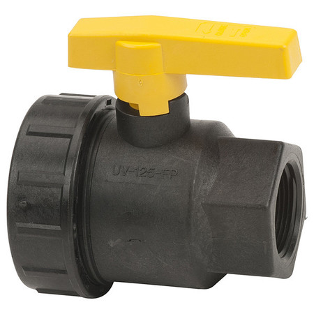 BANJO Manual 2-Way Ball Valve, NPT, Polypro UV125FP