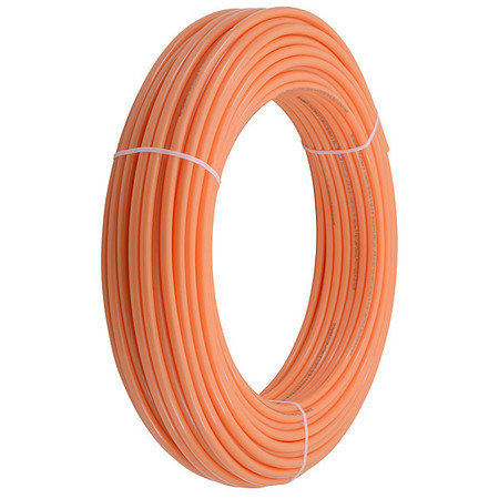 Zoro Select Tubing, Oxygen Barrier, 3/8 in, Orange U855O300