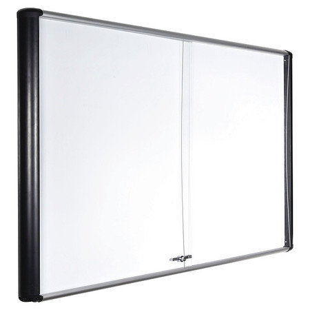 MASTERVISION Enclosed Porcelain Bulletin Board 72"W x 48"H VT770109630