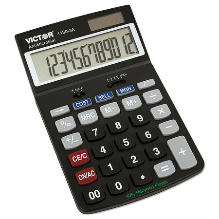 VICTOR TECHNOLOGY Antimicrobial Desktop Calculator 11803-A