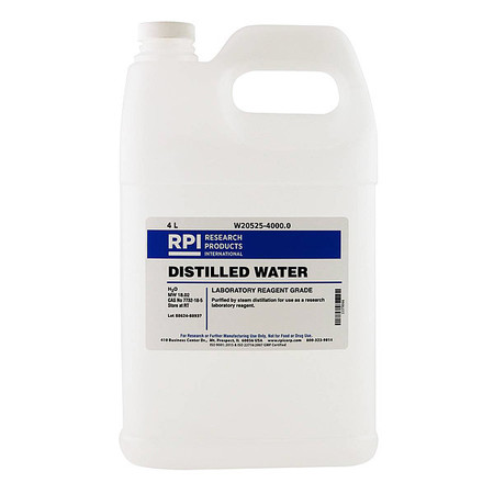 Rpi Distilled Water, Lab Reagent Grade, 4L W20525-4000.0