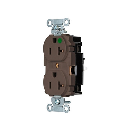 HUBBELL Receptacle, 1 hp, 125V AC, NEMA 5-20R 8300ST